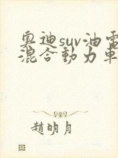 奥迪suv油电混合动力车型