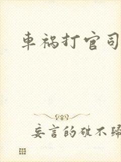 车祸打官司赔偿