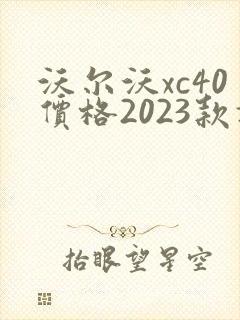 沃尔沃xc40价格2023款报价