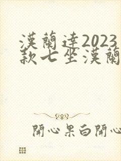汉兰达2023款七坐汉兰达油电混合动力
