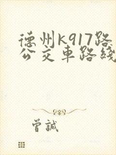 德州k917路公交车路线图及时间表