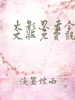 火影忍者全集中文版免费观看
