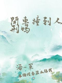 开车撞到人要判刑吗