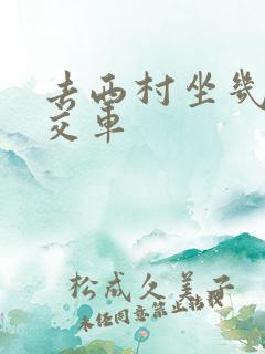 去西村坐几路公交车