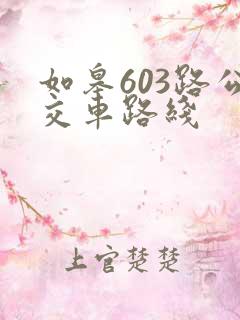 如皋603路公交车路线