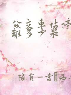 公交车站停车距离多少米