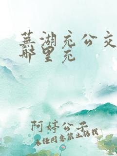 芜湖充公交卡在哪里充