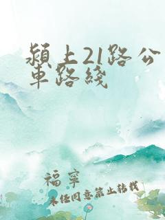 颍上21路公交车路线