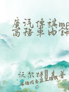 广汽传祺mpv商务车内饰