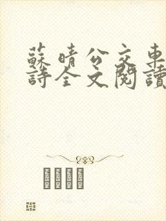 苏晴公交车上的诗全文阅读