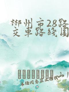 郴州市28路公交车路线图