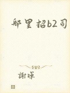 哪里招b2司机