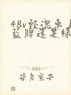 48v轻混车上蓝牌还是绿牌