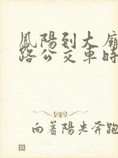 凤阳到大庙10路公交车时刻表