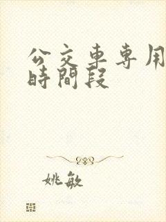 公交车专用车道时间段