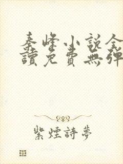 秦峰小说全文阅读免费无弹窗