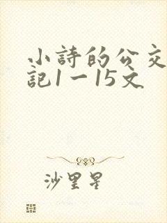 小诗的公交车日记1一15文