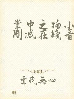 掌中之物小说未删减在线看