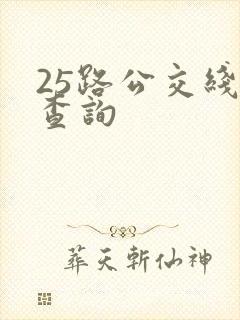 25路公交线路查询