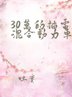 30万的插电式混合动力车型