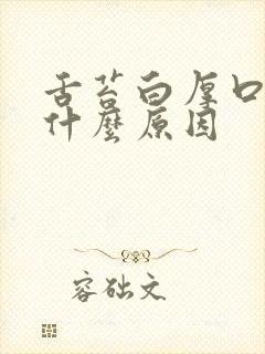 舌苔白厚口苦是什么原因