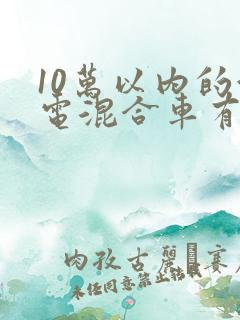 10万以内的油电混合车有哪些