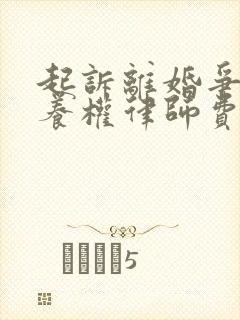 起诉离婚争夺抚养权律师费