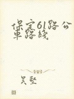 保定61路公交车路线