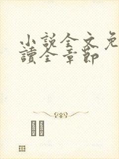 小说全文免费阅读全章节