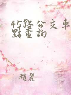 45路公交车站点查询