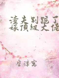 渣夫别跪了夫人嫁顶级大佬显怀了txt