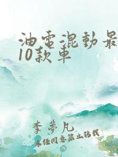油电混动最好的10款车