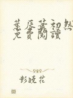 叶辰萧初然小说免费阅读