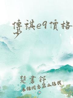 传祺e9价格多少