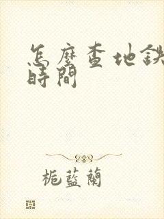 怎么查地铁到站时间