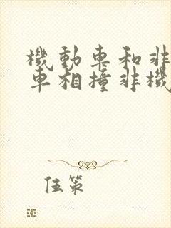 机动车和非机动车相撞非机动车全责