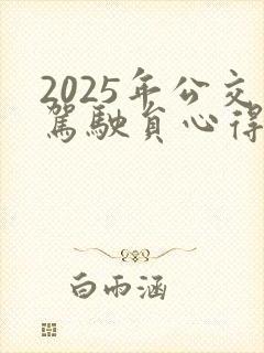 2025年公交驾驶员心得体会
