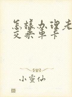 怎样办理老人公交乘车卡