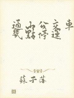 通山公交车晚上几点停运