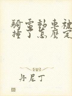 骑电动车被小车撞了怎么定责