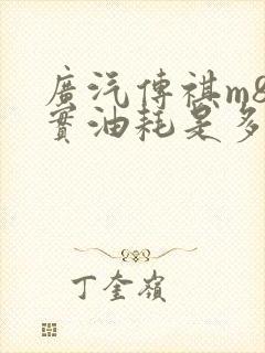 广汽传祺m8真实油耗是多少