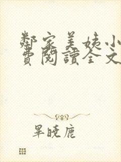 邻家美姨小说免费阅读全文