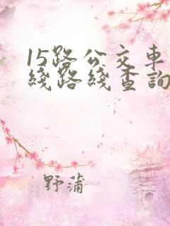 15路公交车路线路线查询