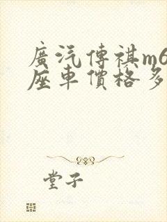 广汽传祺m6七座车价格多少