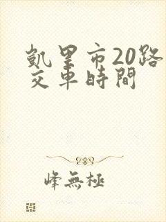 凯里市20路公交车时间 凯里市20路公交车时间