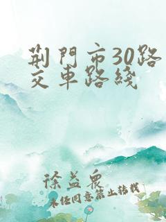 荆门市30路公交车路线