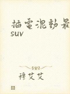 插电混动最好的suv
