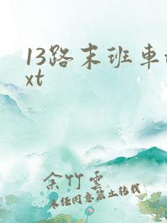 13路末班车txt
