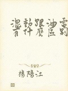 混动跟油电混合有什么区别
