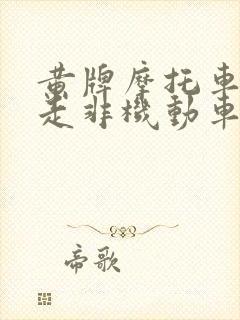黄牌摩托车可以走非机动车道吗